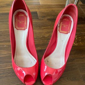 Christian Dior Patent Leather Platform Shoes